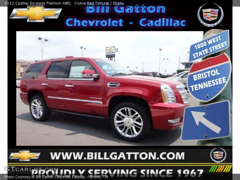 Crystal Red Tintcoat / Ebony 2013 Cadillac Escalade Platinum AWD
