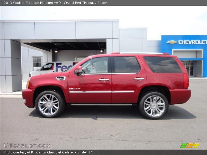 Crystal Red Tintcoat / Ebony 2013 Cadillac Escalade Platinum AWD