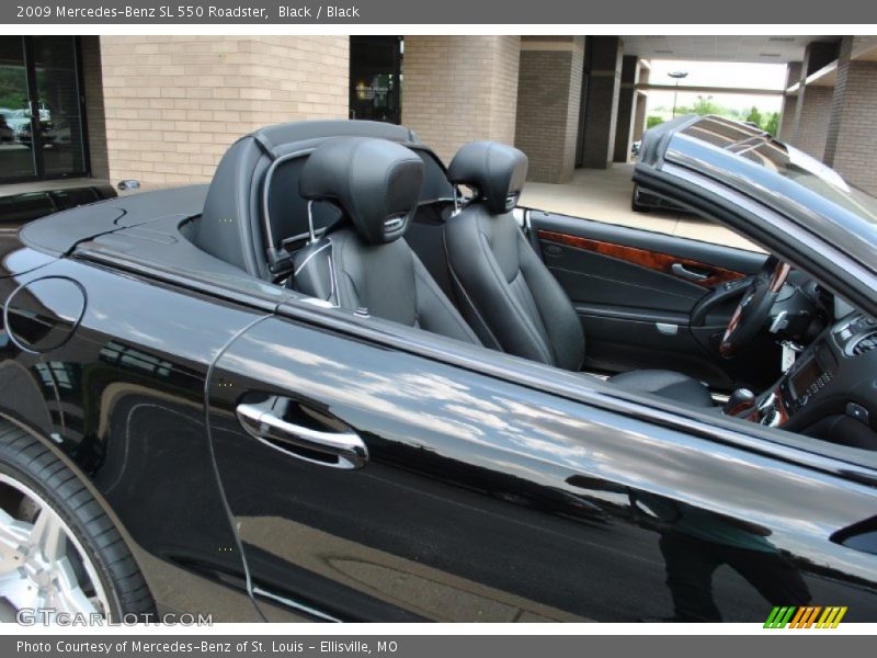 Black / Black 2009 Mercedes-Benz SL 550 Roadster
