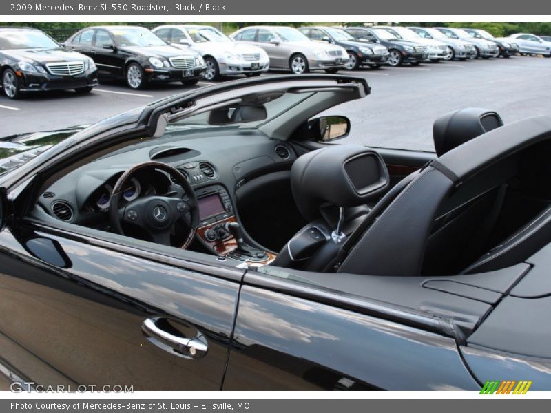 Black / Black 2009 Mercedes-Benz SL 550 Roadster