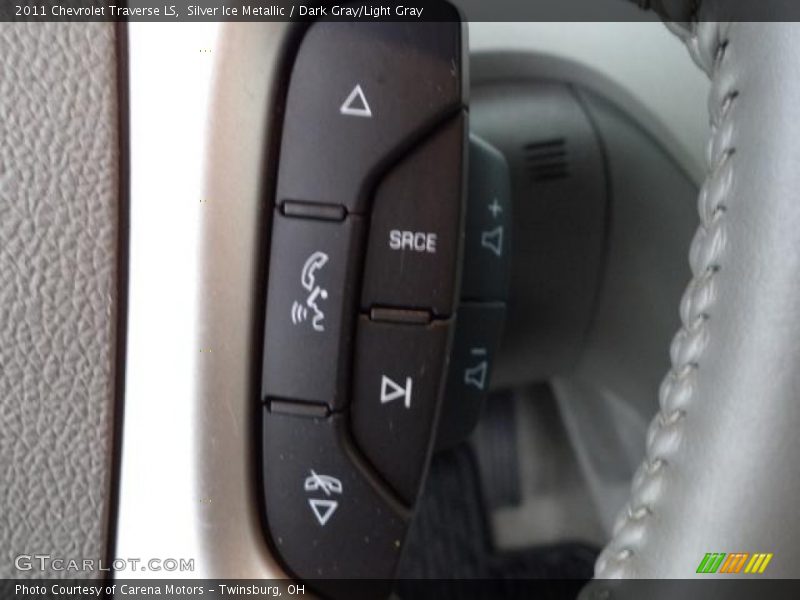 Silver Ice Metallic / Dark Gray/Light Gray 2011 Chevrolet Traverse LS