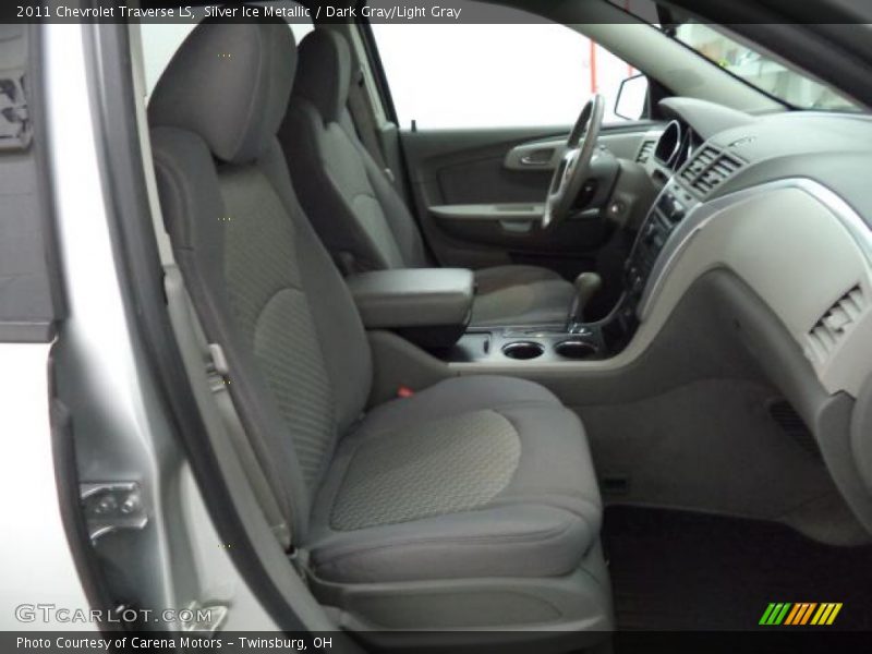 Silver Ice Metallic / Dark Gray/Light Gray 2011 Chevrolet Traverse LS