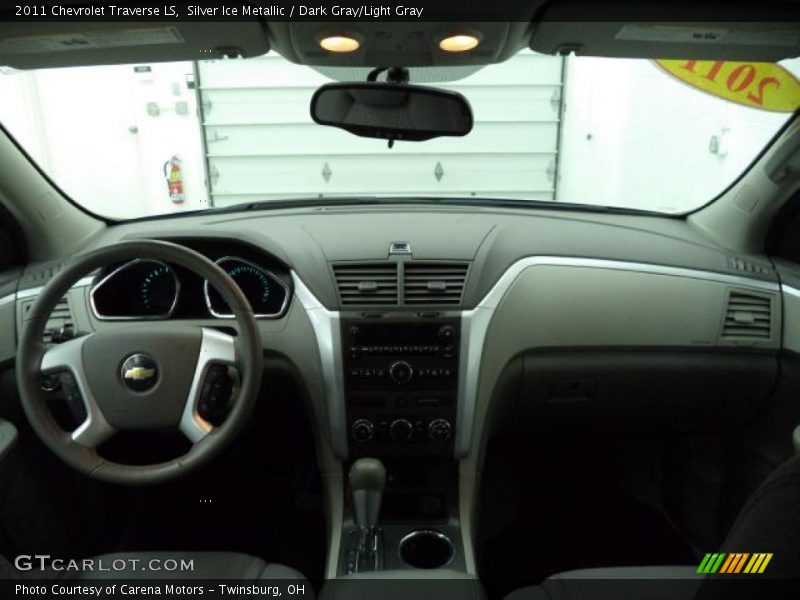 Silver Ice Metallic / Dark Gray/Light Gray 2011 Chevrolet Traverse LS