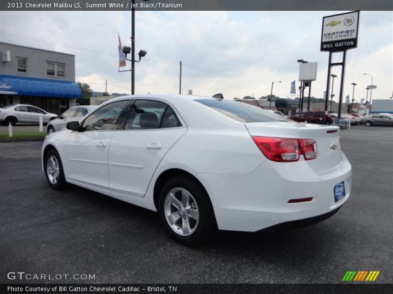 Summit White / Jet Black/Titanium 2013 Chevrolet Malibu LS