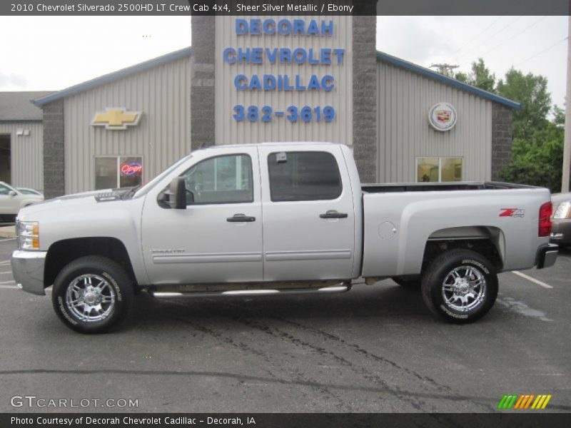 Sheer Silver Metallic / Ebony 2010 Chevrolet Silverado 2500HD LT Crew Cab 4x4