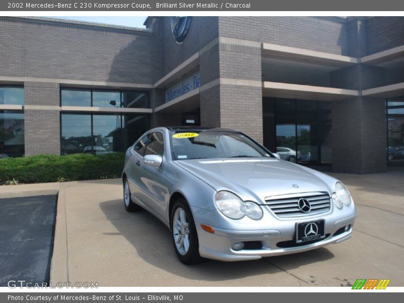 Brilliant Silver Metallic / Charcoal 2002 Mercedes-Benz C 230 Kompressor Coupe