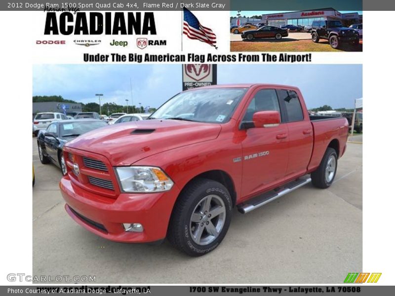 Flame Red / Dark Slate Gray 2012 Dodge Ram 1500 Sport Quad Cab 4x4