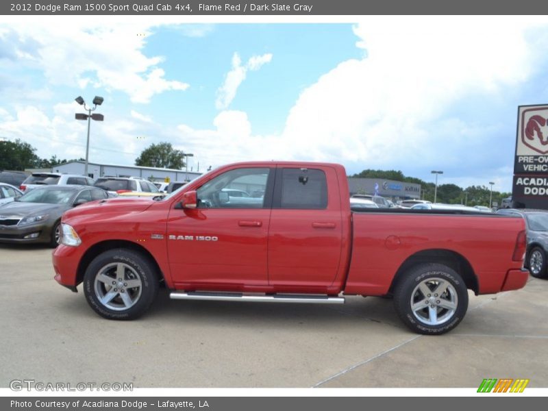 Flame Red / Dark Slate Gray 2012 Dodge Ram 1500 Sport Quad Cab 4x4