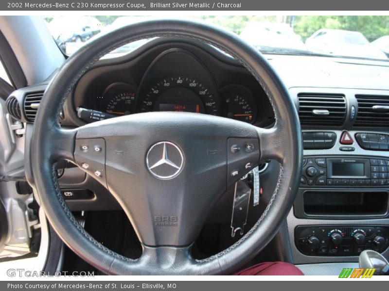 Brilliant Silver Metallic / Charcoal 2002 Mercedes-Benz C 230 Kompressor Coupe