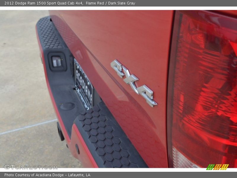 Flame Red / Dark Slate Gray 2012 Dodge Ram 1500 Sport Quad Cab 4x4