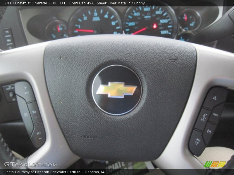 Sheer Silver Metallic / Ebony 2010 Chevrolet Silverado 2500HD LT Crew Cab 4x4