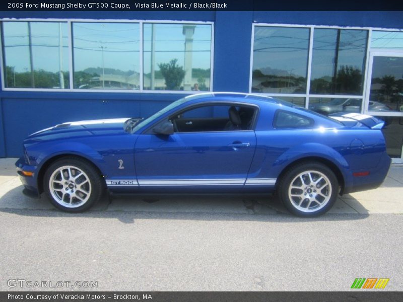 Vista Blue Metallic / Black/Black 2009 Ford Mustang Shelby GT500 Coupe