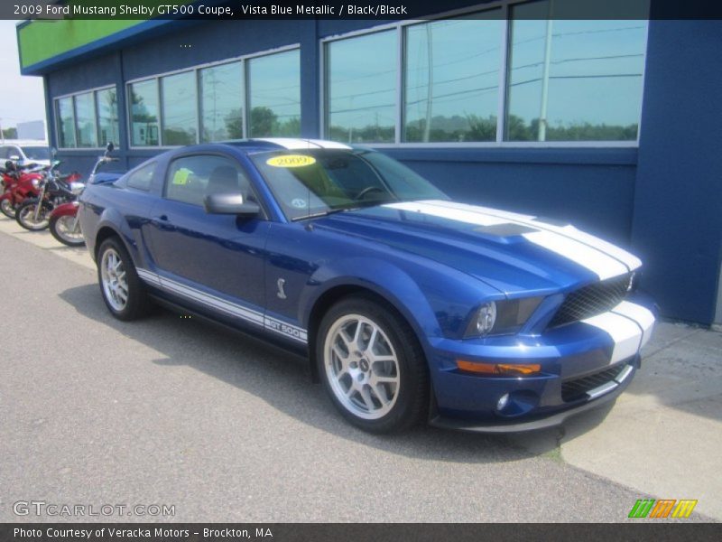 Vista Blue Metallic / Black/Black 2009 Ford Mustang Shelby GT500 Coupe