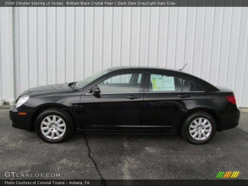 Brilliant Black Crystal Pearl / Dark Slate Gray/Light Slate Gray 2008 Chrysler Sebring LX Sedan