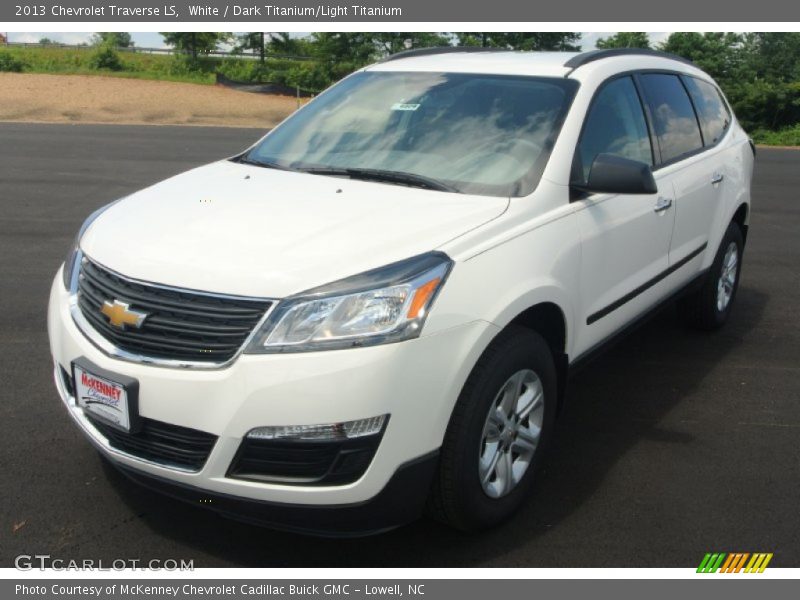 White / Dark Titanium/Light Titanium 2013 Chevrolet Traverse LS
