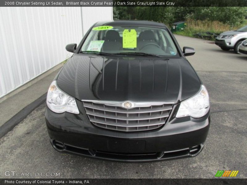 Brilliant Black Crystal Pearl / Dark Slate Gray/Light Slate Gray 2008 Chrysler Sebring LX Sedan