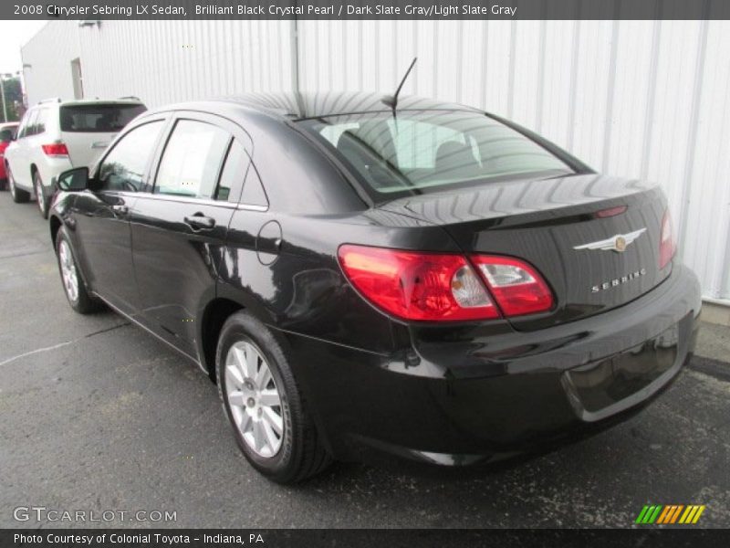 Brilliant Black Crystal Pearl / Dark Slate Gray/Light Slate Gray 2008 Chrysler Sebring LX Sedan