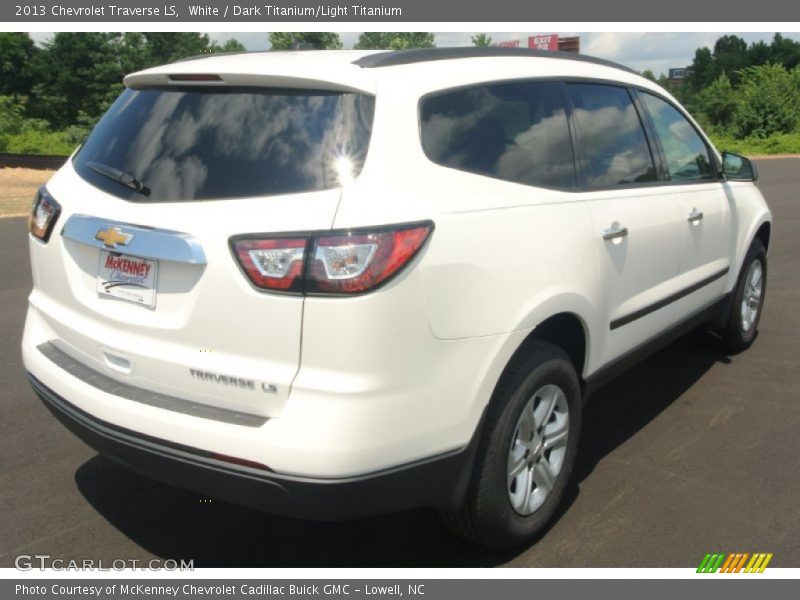 White / Dark Titanium/Light Titanium 2013 Chevrolet Traverse LS
