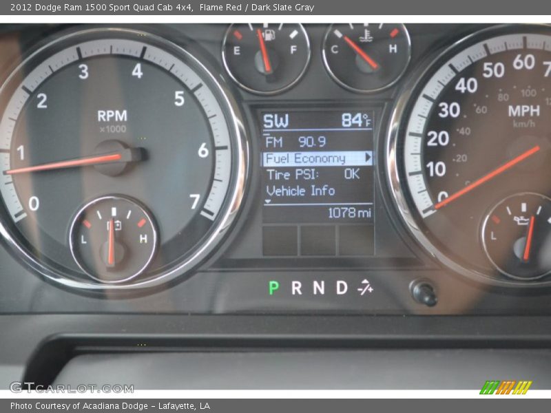 Flame Red / Dark Slate Gray 2012 Dodge Ram 1500 Sport Quad Cab 4x4