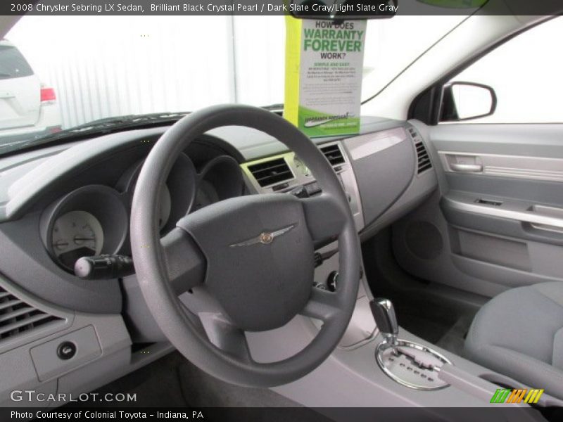 Brilliant Black Crystal Pearl / Dark Slate Gray/Light Slate Gray 2008 Chrysler Sebring LX Sedan