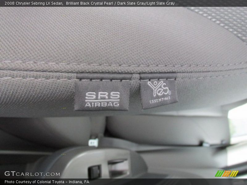 Brilliant Black Crystal Pearl / Dark Slate Gray/Light Slate Gray 2008 Chrysler Sebring LX Sedan