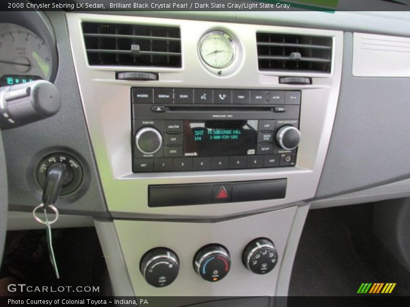 Brilliant Black Crystal Pearl / Dark Slate Gray/Light Slate Gray 2008 Chrysler Sebring LX Sedan