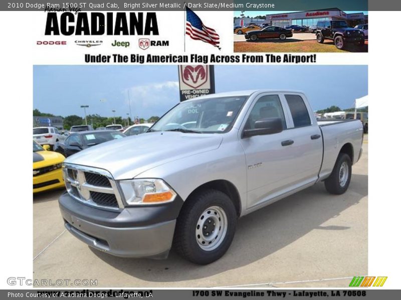 Bright Silver Metallic / Dark Slate/Medium Graystone 2010 Dodge Ram 1500 ST Quad Cab