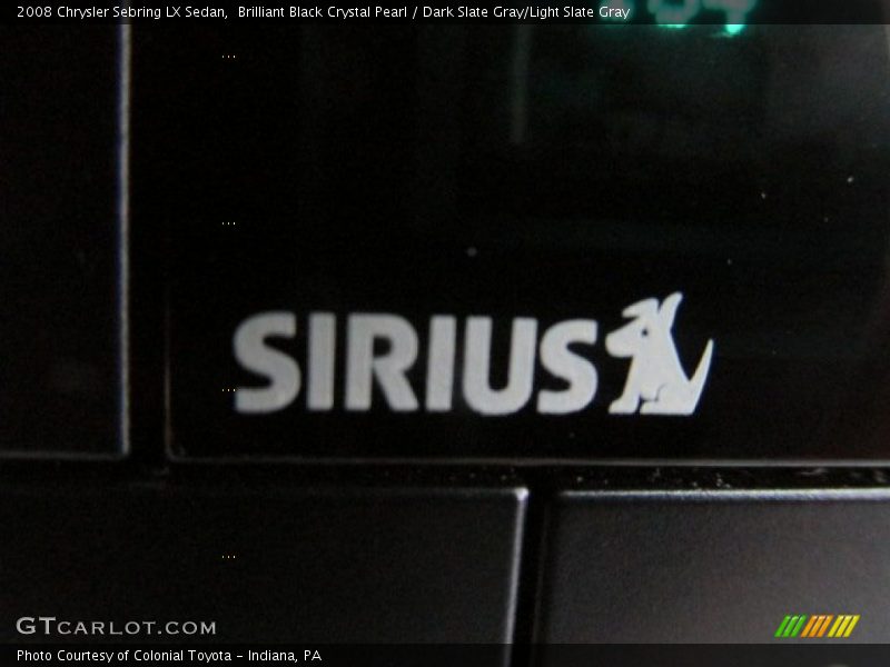 Brilliant Black Crystal Pearl / Dark Slate Gray/Light Slate Gray 2008 Chrysler Sebring LX Sedan