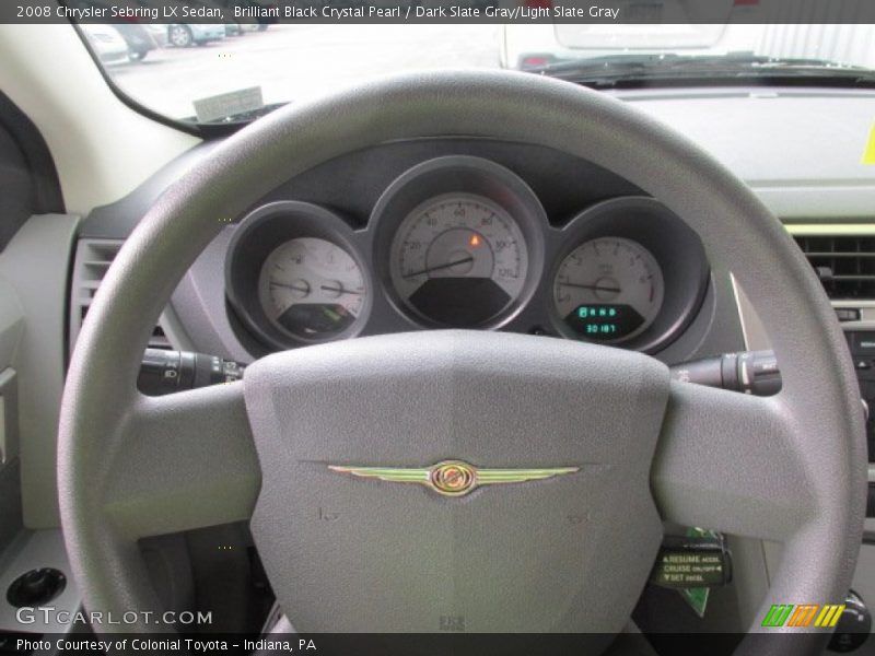 Brilliant Black Crystal Pearl / Dark Slate Gray/Light Slate Gray 2008 Chrysler Sebring LX Sedan
