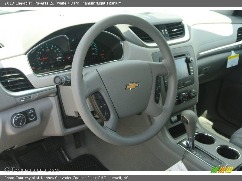 White / Dark Titanium/Light Titanium 2013 Chevrolet Traverse LS