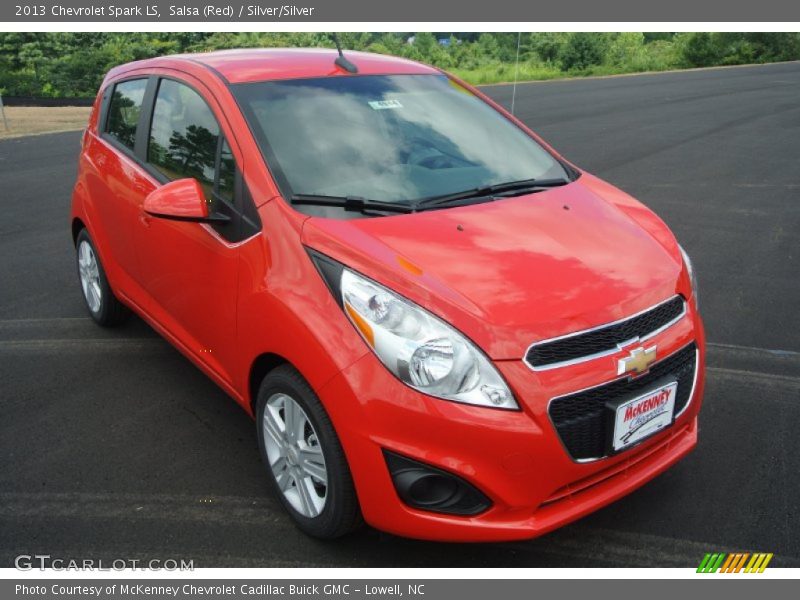 Salsa (Red) / Silver/Silver 2013 Chevrolet Spark LS