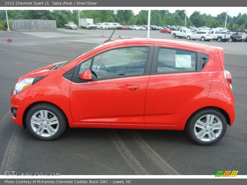 Salsa (Red) / Silver/Silver 2013 Chevrolet Spark LS