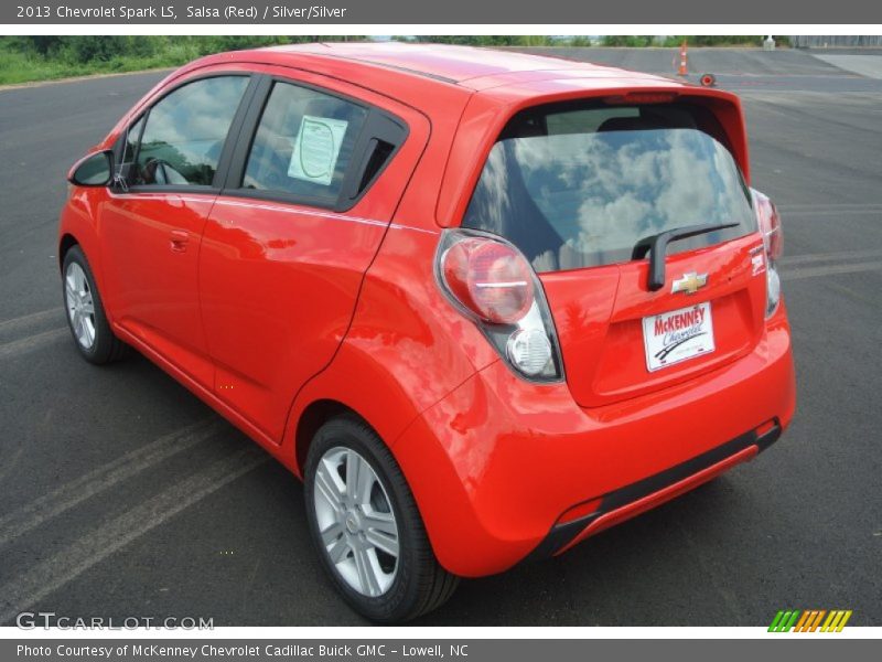 Salsa (Red) / Silver/Silver 2013 Chevrolet Spark LS