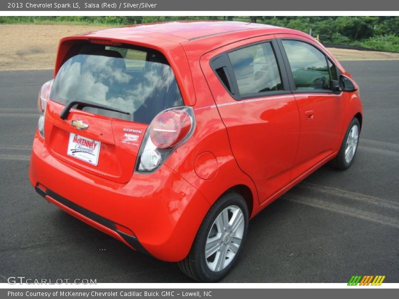 Salsa (Red) / Silver/Silver 2013 Chevrolet Spark LS