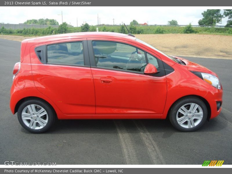 Salsa (Red) / Silver/Silver 2013 Chevrolet Spark LS