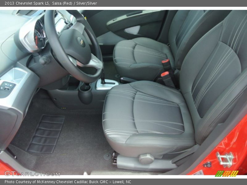 Salsa (Red) / Silver/Silver 2013 Chevrolet Spark LS