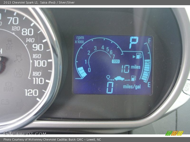 Salsa (Red) / Silver/Silver 2013 Chevrolet Spark LS