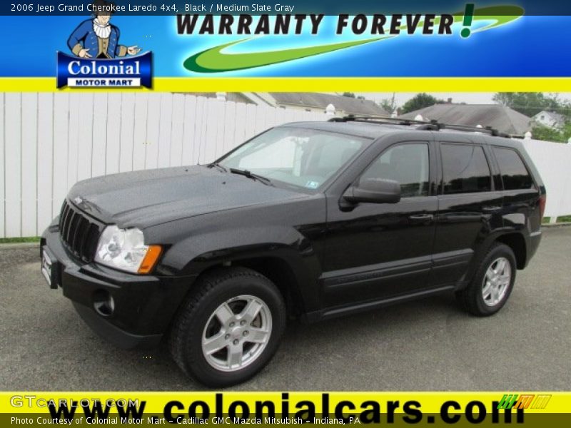 Black / Medium Slate Gray 2006 Jeep Grand Cherokee Laredo 4x4