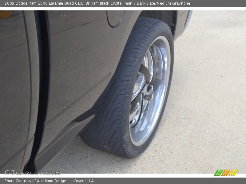 Brilliant Black Crystal Pearl / Dark Slate/Medium Graystone 2009 Dodge Ram 1500 Laramie Quad Cab