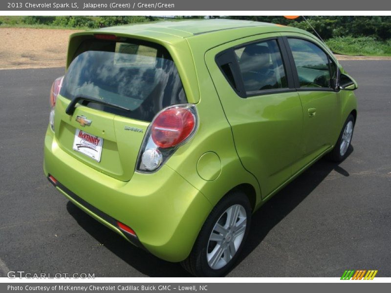 Jalapeno (Green) / Green/Green 2013 Chevrolet Spark LS