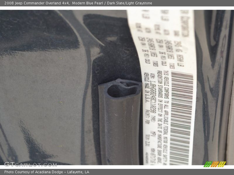 Modern Blue Pearl / Dark Slate/Light Graystone 2008 Jeep Commander Overland 4x4