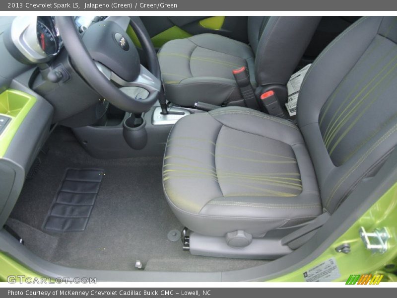 Jalapeno (Green) / Green/Green 2013 Chevrolet Spark LS