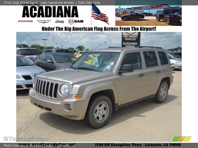 Light Sandstone Metallic / Dark Slate Gray 2010 Jeep Patriot Sport