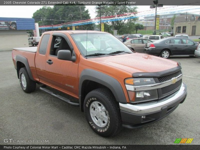 Sunburst Orange Metallic / Sport Pewter 2005 Chevrolet Colorado Z71 Extended Cab 4x4