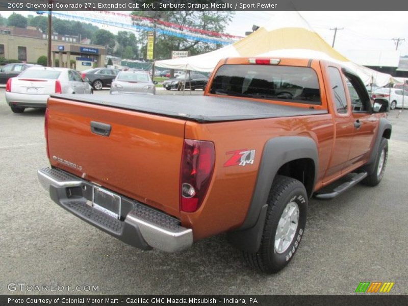 Sunburst Orange Metallic / Sport Pewter 2005 Chevrolet Colorado Z71 Extended Cab 4x4