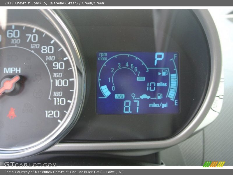 Jalapeno (Green) / Green/Green 2013 Chevrolet Spark LS