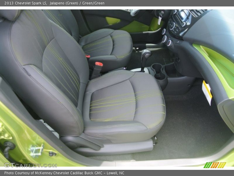 Jalapeno (Green) / Green/Green 2013 Chevrolet Spark LS