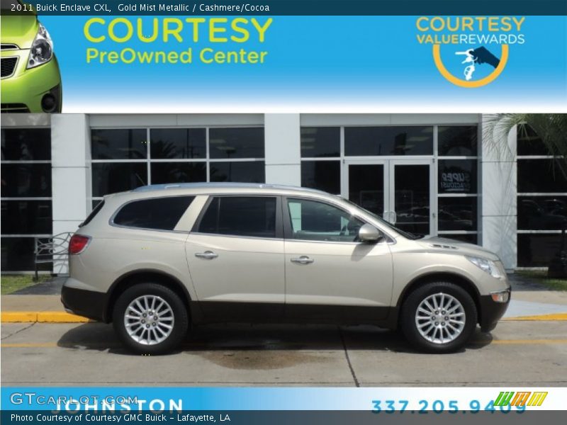 Gold Mist Metallic / Cashmere/Cocoa 2011 Buick Enclave CXL