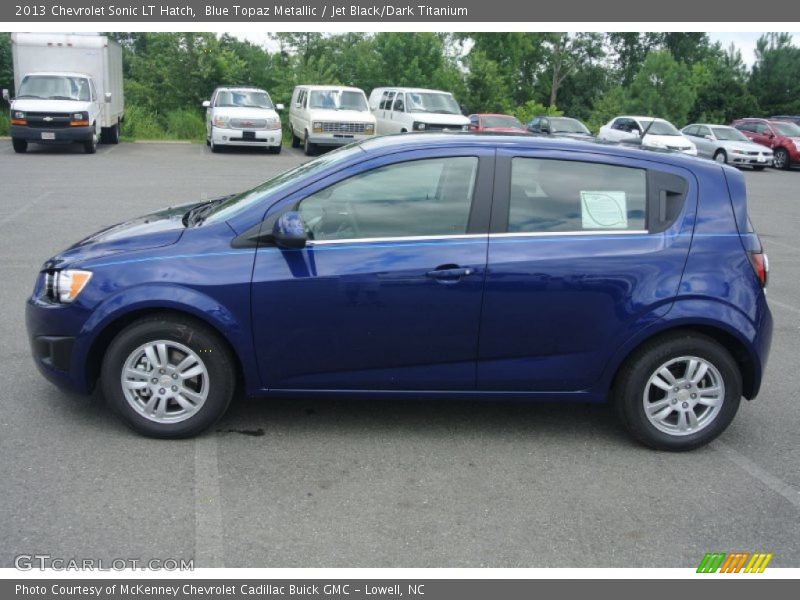 Blue Topaz Metallic / Jet Black/Dark Titanium 2013 Chevrolet Sonic LT Hatch