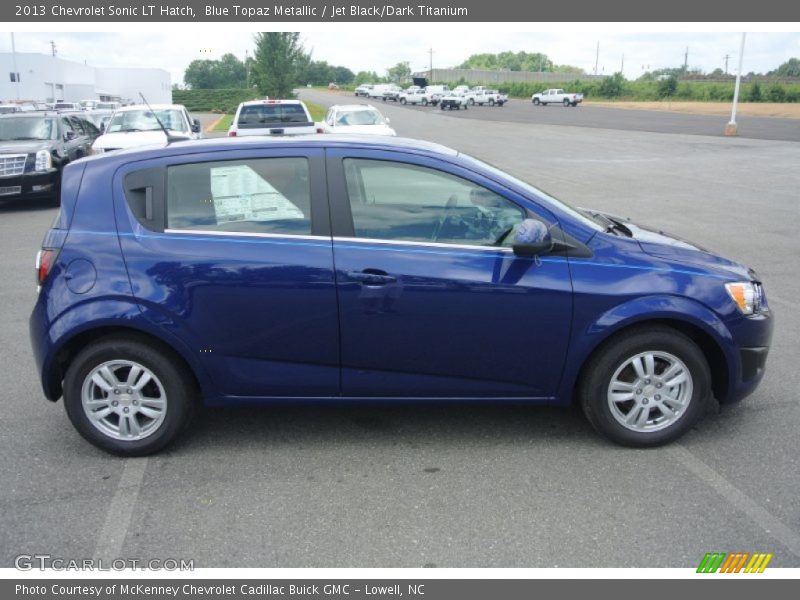 Blue Topaz Metallic / Jet Black/Dark Titanium 2013 Chevrolet Sonic LT Hatch